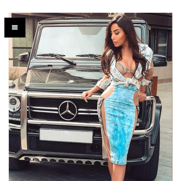 Denim Skirt Set - Picture 1 of 8